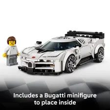 LEGO Speed Champions Bugatti Centodieci Hyper Sports Car Toy - Model Kit & 77240