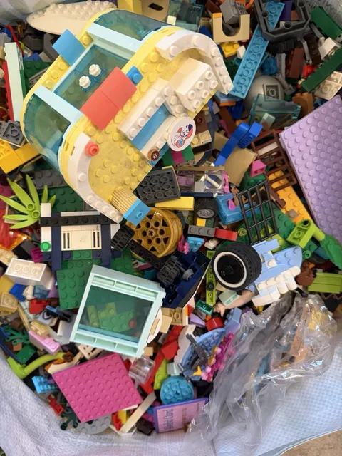 LEGO Bulk Lot of 2 Pounds Random Parts Pieces Genuine 2 Lbs Grab Bag