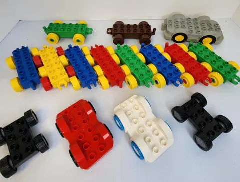 10X Lego Duplo Train Car Base 2x6 Red Yellow Blue Green Brown, 5 CAR BASES