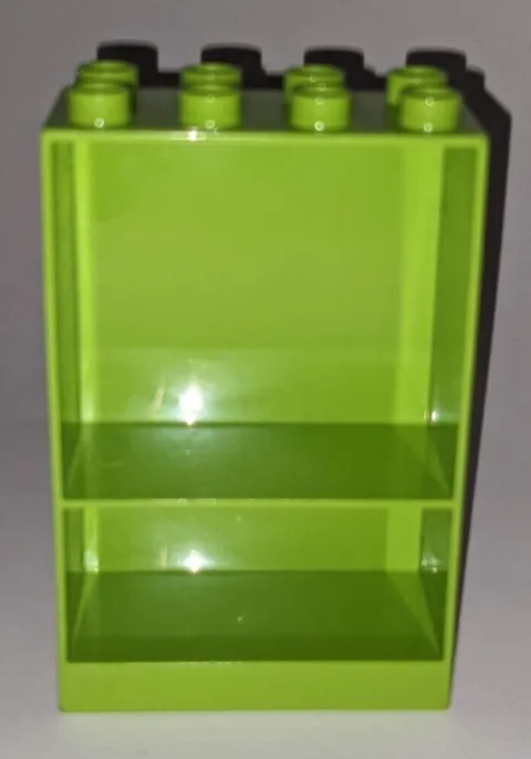LEGO DUPLO LIME GREEN 2x4x5 FURNITURE CABINET BOOKCASE SHELF PIECE PART # 27395