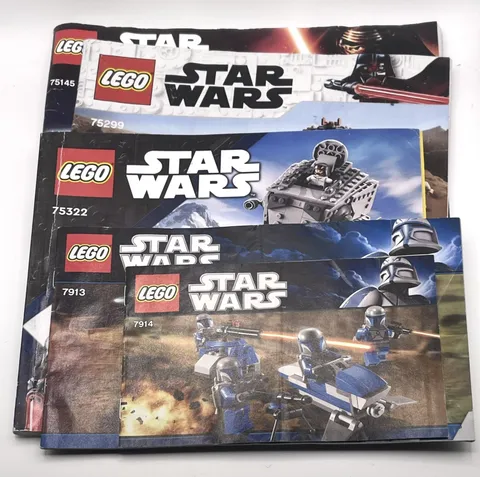 Used Lot 5 Lego Star Wars Disney Booklet Manuals 75145 75299 75322 7913 7914