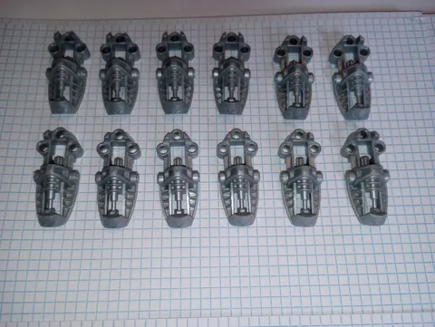 12 Bionicle Lego Part 47298 Pearl Light Gray Foot Feet Toa Metru style 12 pieces