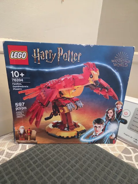 LEGO Harry Potter Fawkes Dumbledore's Phoenix Set 76394, 597 Pieces Box Has Wear