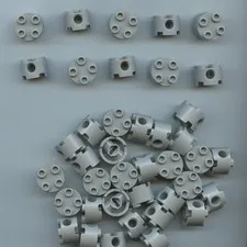 LEGO x 40 Light Bluish Gray Brick, Round 2 x 2 with Pin Holes 17485