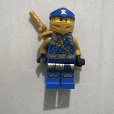 LEGO NINJAGO Movie Jay Blue Golden Ninja Minifigure w/ Katana Sword Plastic