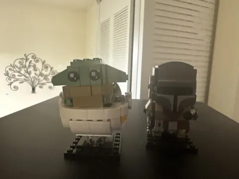 Star Wars LEGO Mandalorian Child Grogu Baby Yoda Boba Fett Brick Headz