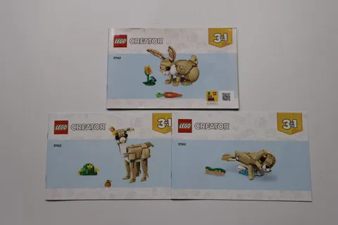 LEGO® 31162 Creator 3 In 1 Cute Bunny Instruction Manuals Only!