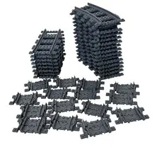 LEGO Train Track 8 Straight 15 Curve & 15 Flexible Pre Owned Use Nice Condition