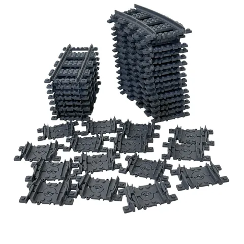 LEGO Train Track 8 Straight 15 Curve & 15 Flexible Pre Owned Use Nice Condition