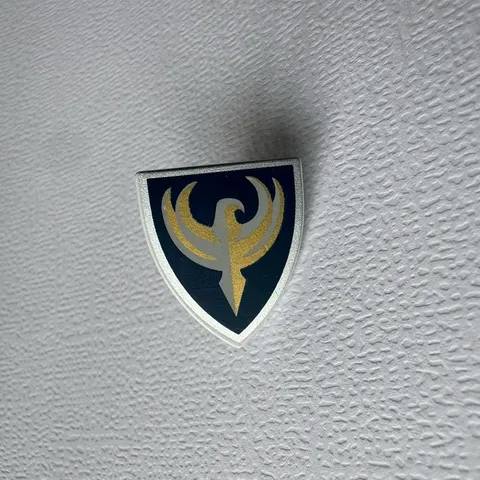 Lego (3846pb017) - Triangular Shield (Short) with Golden Hawk Jayko 8875, 8876
