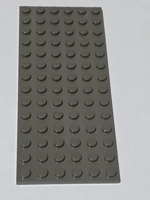 LEGO Plate Dark Gray ● 6 X 14 ● # 3456 ● QTY 1