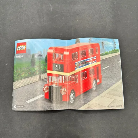 LEGO Instructions Mini London Bus 40220 Creator Expert Manual Only