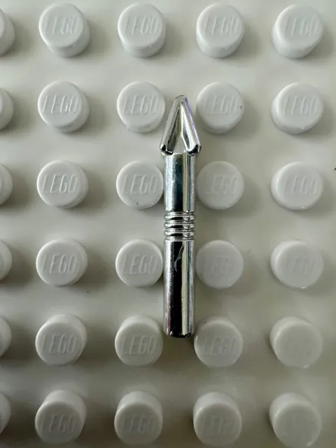 LEGO Minifigure, Weapon Harpoon, Grooves in Shaft 57467a Chrome Silver