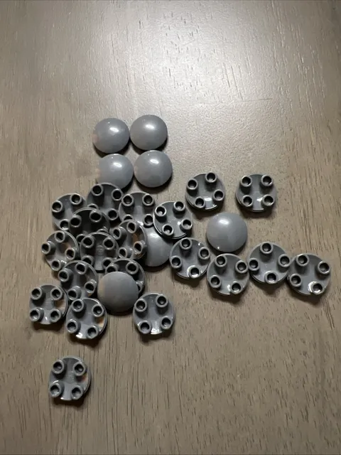 LEGO 2654 Dark Bluish Gray Plate Round 2x2 w/ Rounded Bottom Boat Stud Bulk x27