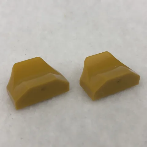 LEGO 47458 Pearl Gold Slope, Curved 1 x 2 x 2/3 Wing End (x2)