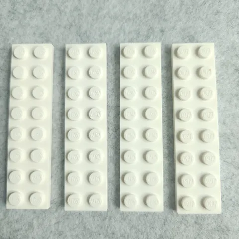 LEGO 3034 Plate 2 x 8 White x4 Genuine