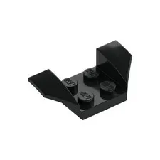 LEGO 16x Black Vehicle, Mudguard 2 x 4 with Flared Wings inv.606