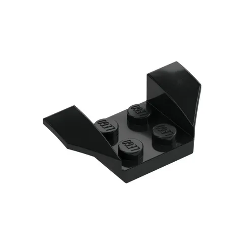 LEGO 16x Black Vehicle, Mudguard 2 x 4 with Flared Wings inv.606