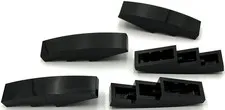 Lego 5 New Black Slopes Sloped Curved 4 x 1 Pieces