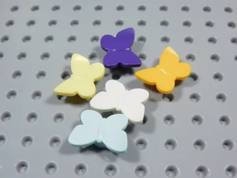 LEGO Lot of 5 Butterflies Butterfly Animal Bug Minifig Aqua White Dark Purple BT