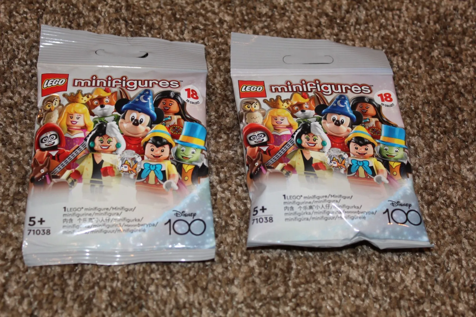 Lego 71038 Minifigures Disney 100 Lot of 2 NEW & SEALED
