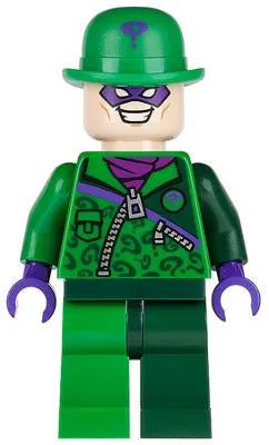LEGO® Minifigure Super Heroes sh0088 The Riddler Green and Dark Green Zipper