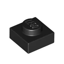 LEGO Brique Pièce 20x Noir 1x1 Clouté Plaque Mince Carreau - 302426 3024 - Neuf