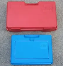 Vintage Lego Red Carrying Case Compartments Blue 1980s 