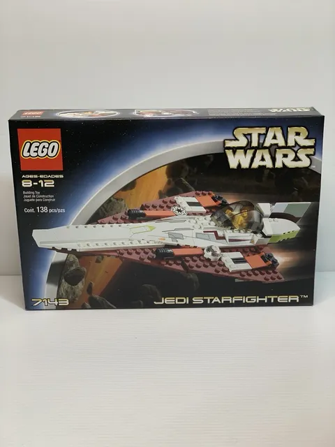 2002 LEGO 7143 Star Wars JEDI STARFIGHTER - 138 Pcs - Retired - Obi - NEW Sealed