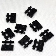 LEGO Parts - Black Plate 1 x 2 with Bar Handle on Side - No 2540 - QTY 9