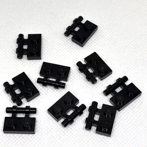 LEGO Parts - Black Plate 1 x 2 with Bar Handle on Side - No 2540 - QTY 9