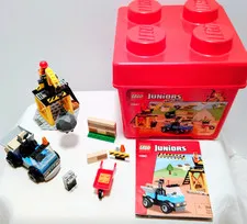 LEGO Juniors Construction 10667 Missing 2 Pieces INCOMPLT  Set Red Storage Brick