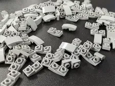 Lego 100x New Light Bluish Gray Slope, Curved 2 x 1 x 2/3 In # 24201 Bulk Lot