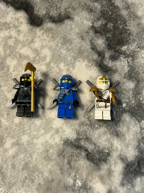 LEGO Ninjago ZX Ninja Minifigure Lot Kai Jay Zane ZX w/ Weapons Genuine LEGO