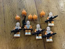 LEGO Star Wars Bomb Squad Clone Trooper sw0299 Minifigure Lot of 5 w/ Blasters