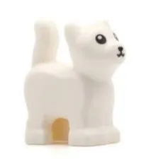 Lego Small White Baby Cat Kitten Animal City New