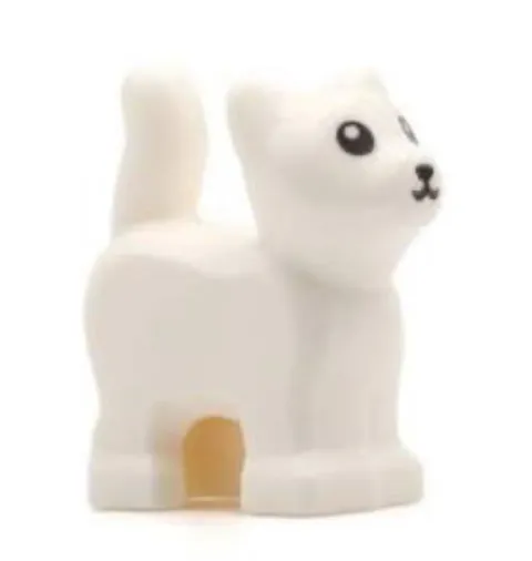 Lego Small White Baby Cat Kitten Animal City New