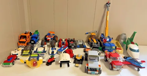 HUGE LEGO Planes Automobiles Trucks Car Trains Tractor & Boats Multicolor Parts