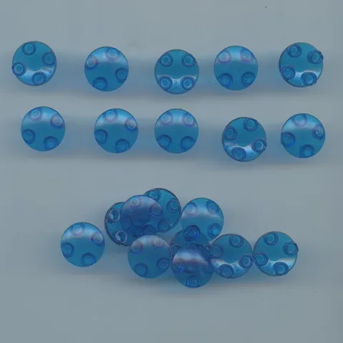LEGO x20 Trans-Dark Blue Plate, Round 2 x 2 with Rounded Bottom (Boat Stud) 2654