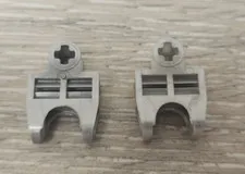 Lego 32174 Pearl Light Gray Technic Axle Connector 2 x 3 w/ Ball Socket Lot Of 2