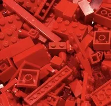 RED Lego Lot By Color  1/2 LB Pound 200 Pieces Sorted Bulk Buy More And Save!