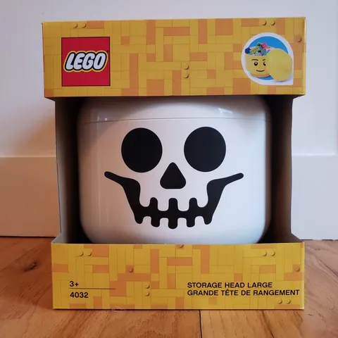 Lego 4032 NEW Skeleton Large Storage Head Halloween Candy Bowl Decoration