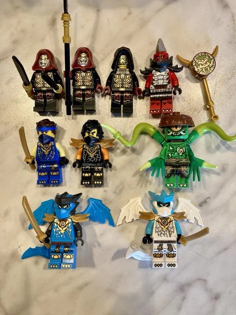 LEGO Ninjago Minifigure Lot! Dragon Form Nya, Jay, Cole, And More!