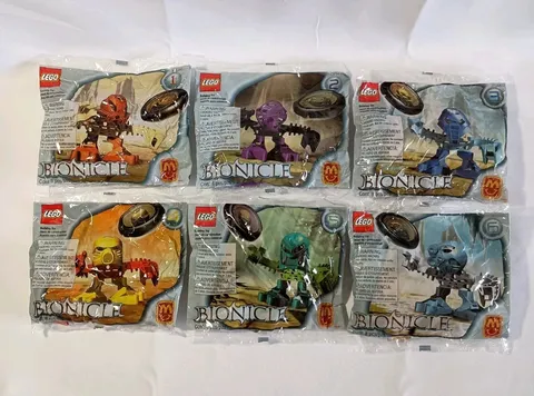 2001 LEGO Bionicle 6 Piece Set Matoran Tohunga McDonald's Complete New Sealed 