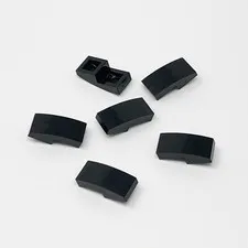 11477 LEGO Parts Slope Curved 2x1 BLACK (6)