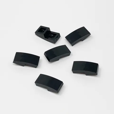 11477 LEGO Parts Slope Curved 2x1 BLACK (6)