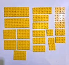 Lot of 21 Random Yellow Lego Baseplates 4X4 4X6  6X 8X & More