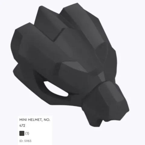 LEGO Titanium Metallic Wolf Mask / Mini Helmet (Design ID: 5983) Lot of 5 NEW