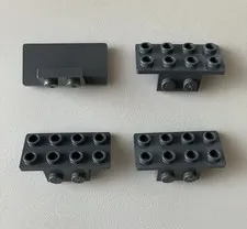 LEGO 4x NEW Bracket Angle Plate 1x2-2x4 DARK BLUISH GREY #21731