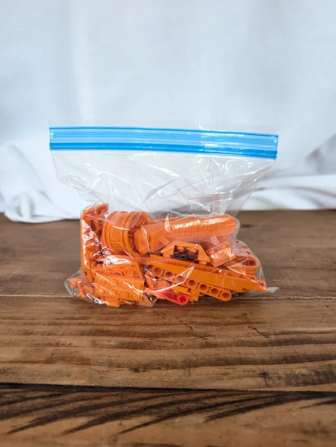 LEGO Lot of ORANGE Pieces Brick Blocks 3. oz of 